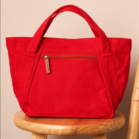 Cherry Red Trendy Summer Tote Bag - Picture 2 of 7